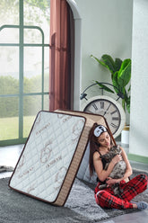 Deluxe Bej Katlanır Yatak, Yer Yatağı, Misafir Yatağı, Kamp Yatağı