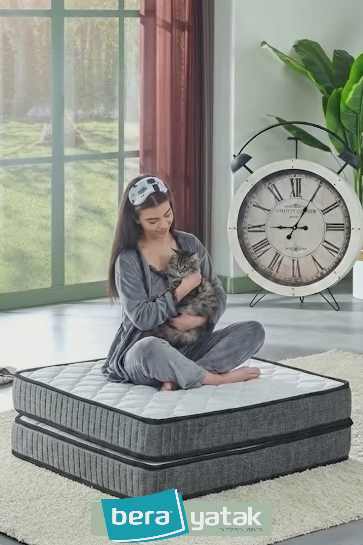 Deluxe Gri Süngerli Katlanır Yatak, Yer Yatağı, Misafir Yatağı, Kamp Yatağı, Sünger Yatak 13-14 Cm